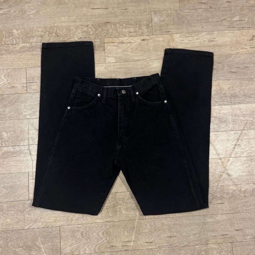 Wrangler Black Straight Leg Jeans Size 26 Long